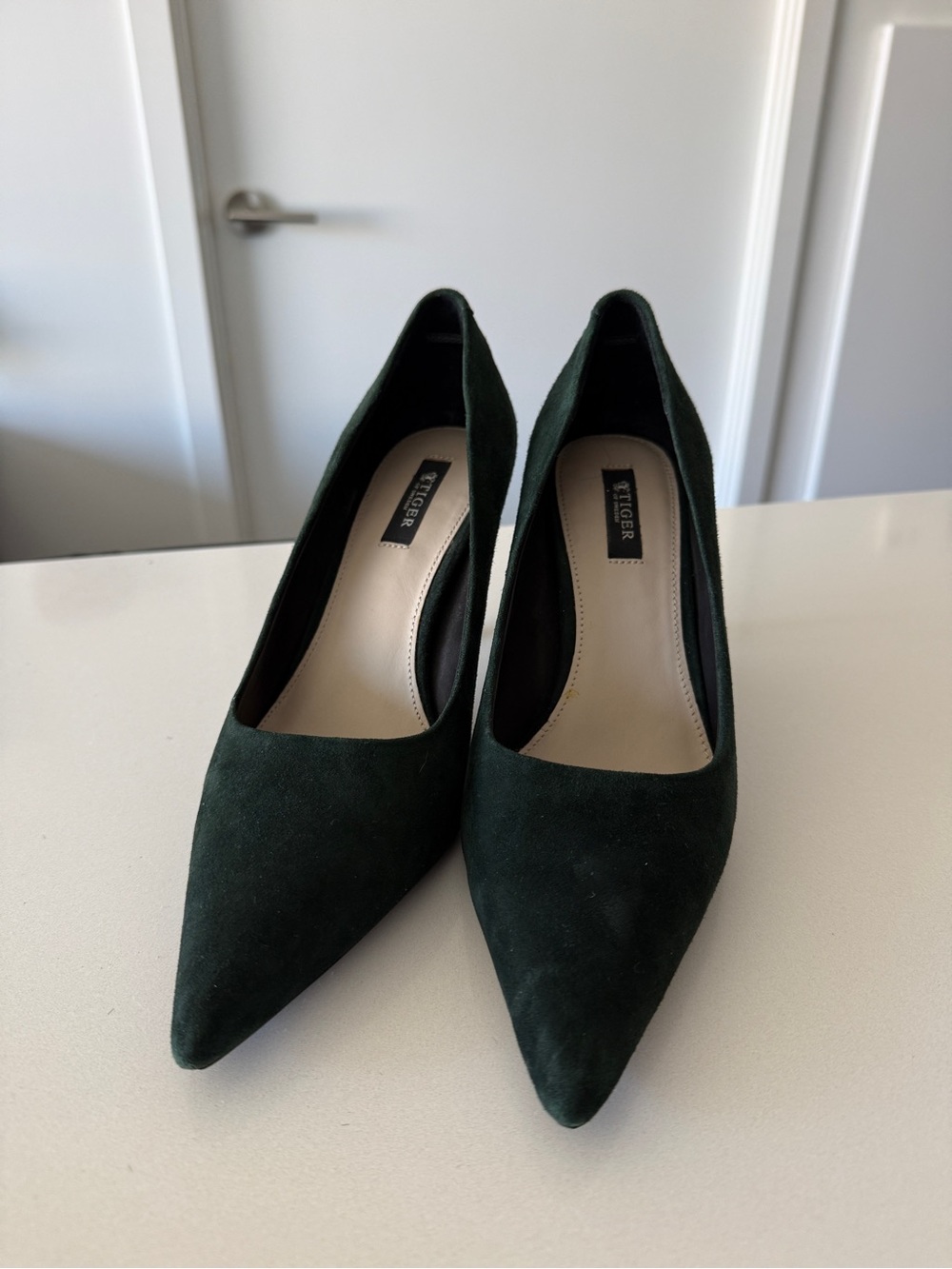 Tiger of Sweden Green Suede Heels